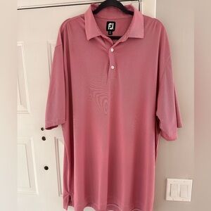 Foot joy Pink Men’s Golf Polo Shirt Size XXL– Moisture Wicking Performance